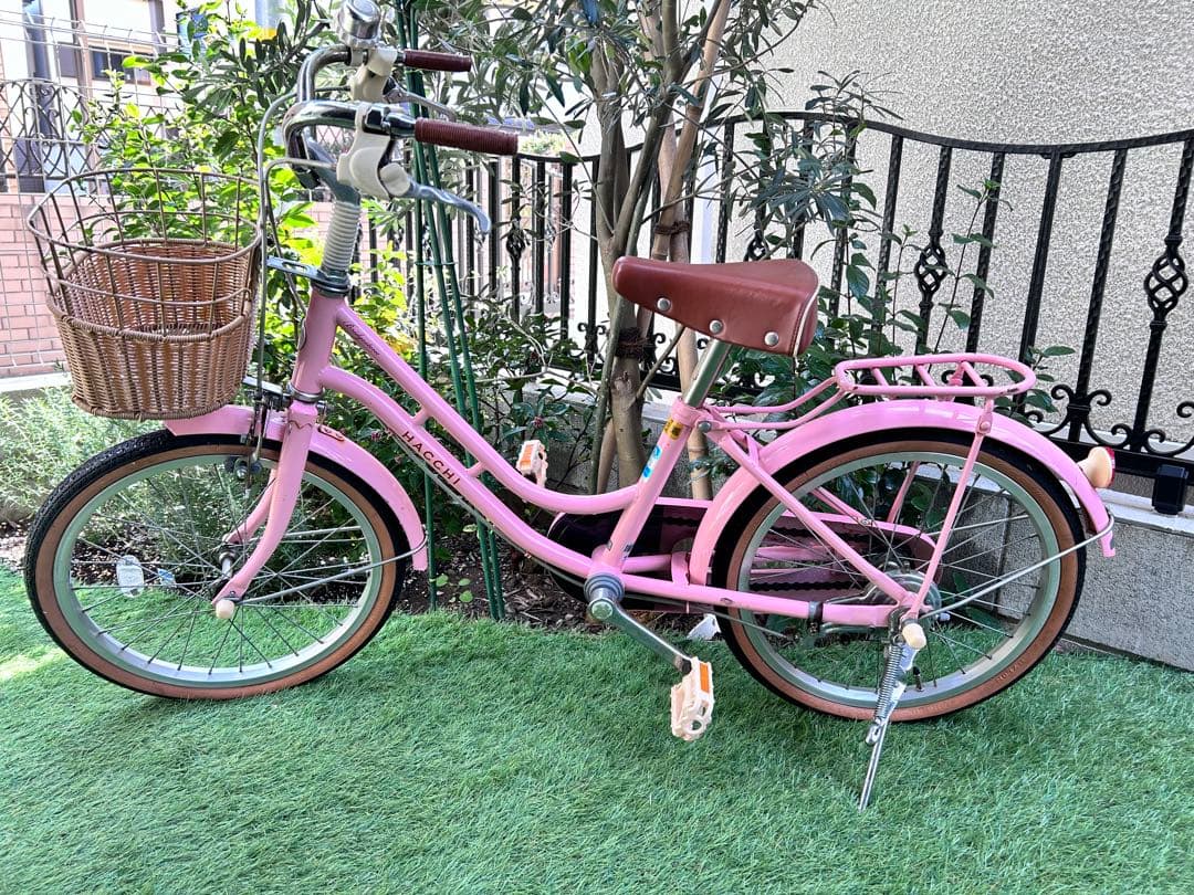 ブリヂストン HACCHI 子供用自転車 ピンク 18インチ スタンド付き