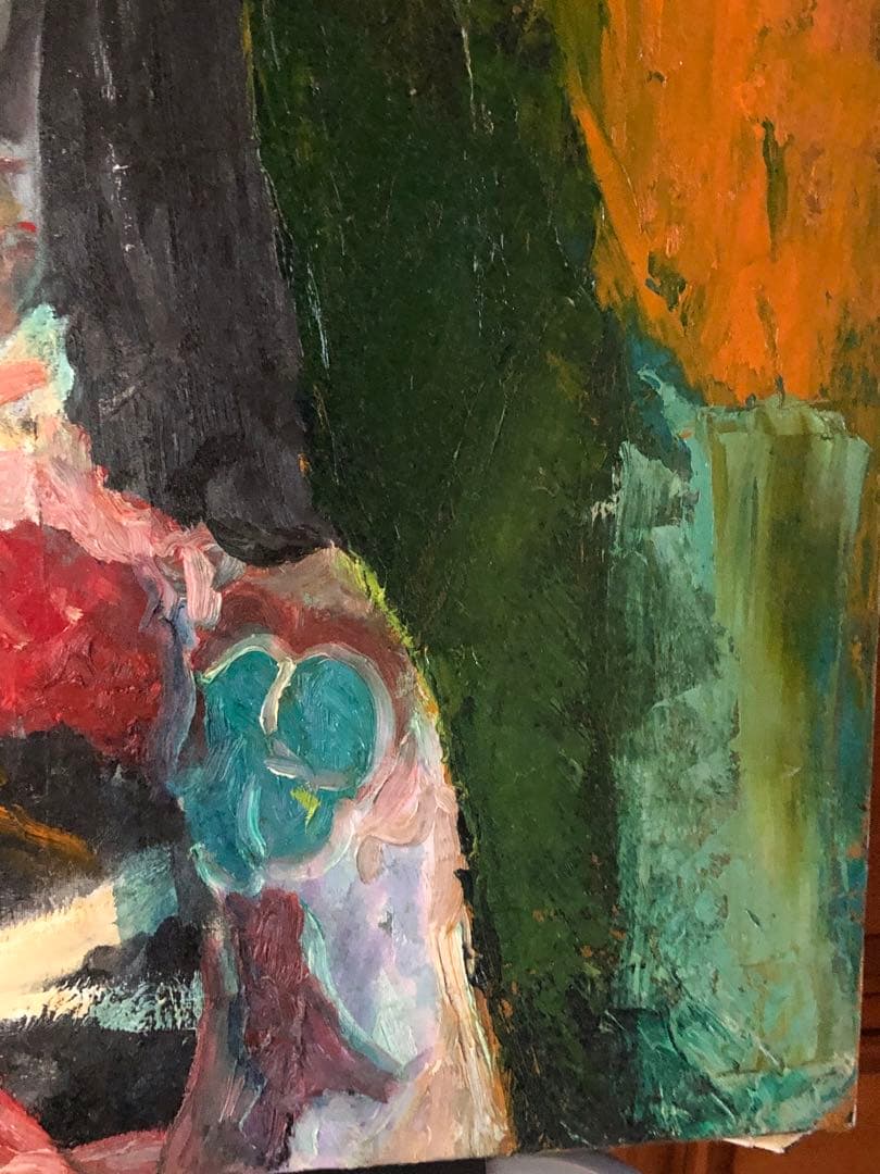 作者　micchan 油絵　F15号　原画　日本人形