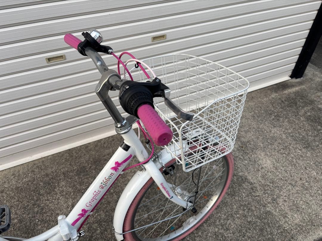 子供用自転車 20インチ ホワイト ピンク　GR-RIBBON