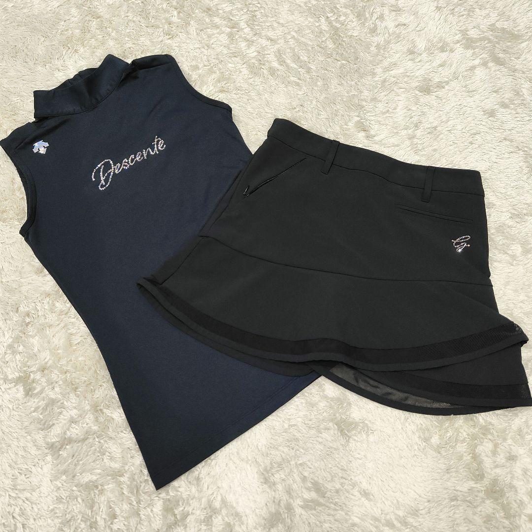DESCENTE GOLF デサント ゴルフ ノースリーブ スカート セット S