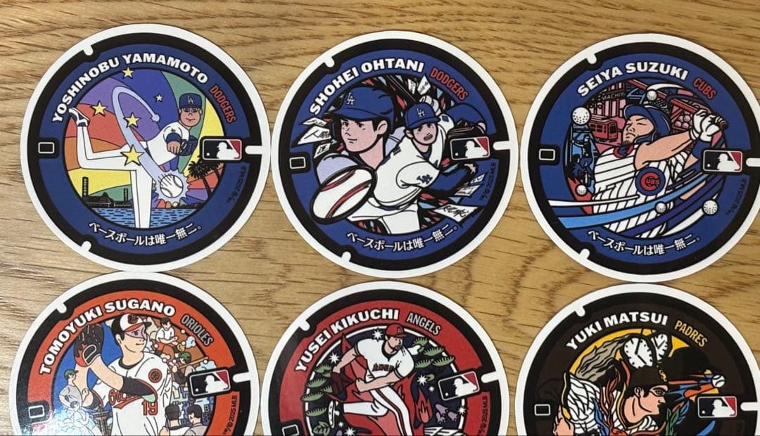 ⭐️WBC2026選出記念・非売品⭐️大谷翔平他 マンホールステッカー限定7点セット