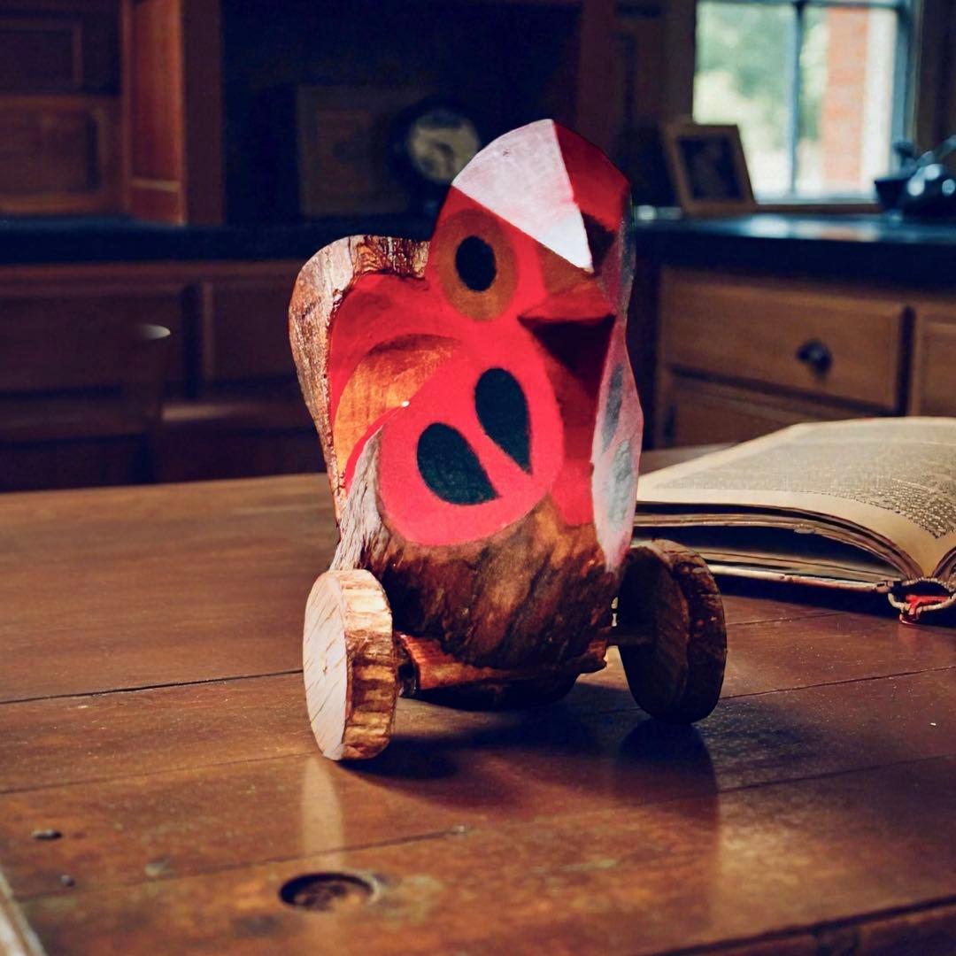 佐賀県廃絶郷土玩具 杵島山（きしまやま）一刀彫り・きゃつぐろC・新里真紗生 民藝