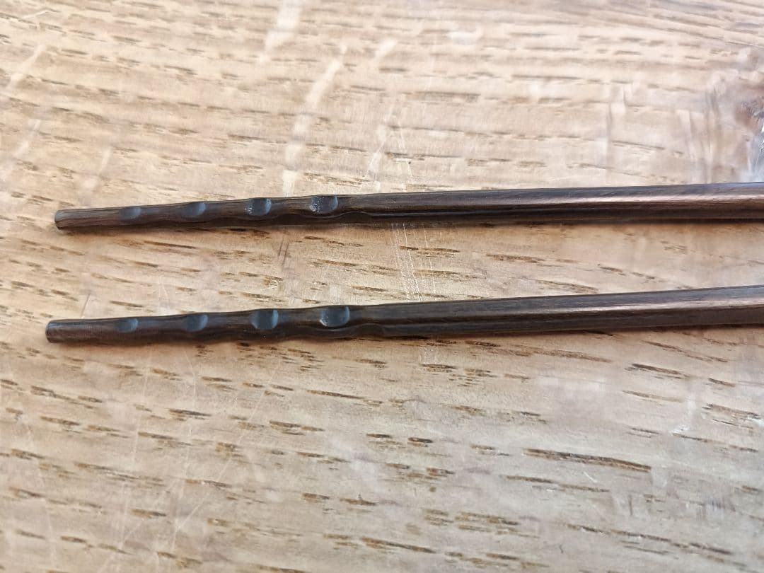 茶道具　木村清斎　七五三銀杏頭の火箸　未使用品