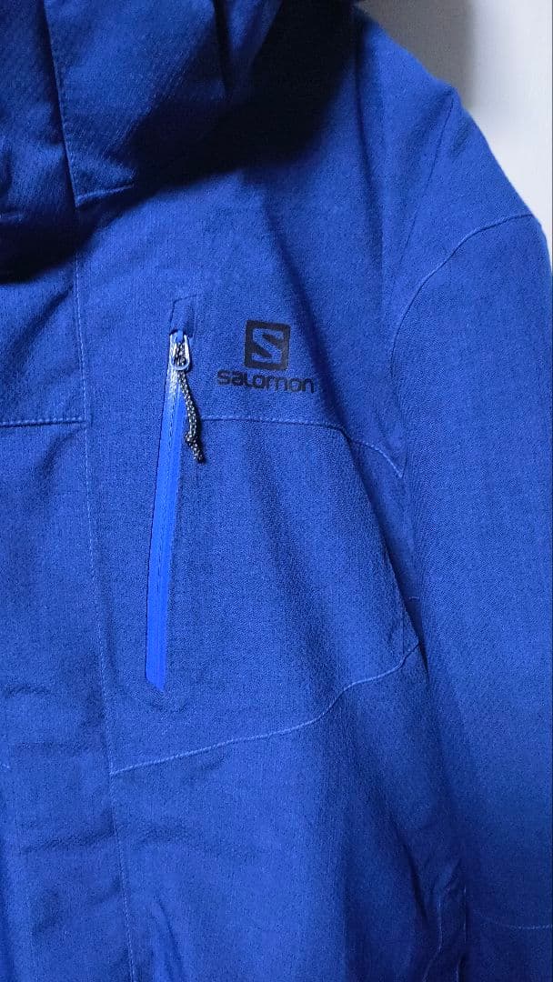 【SALOMON サロモン】スキーウェア ブルー 中綿 保温 メンズM