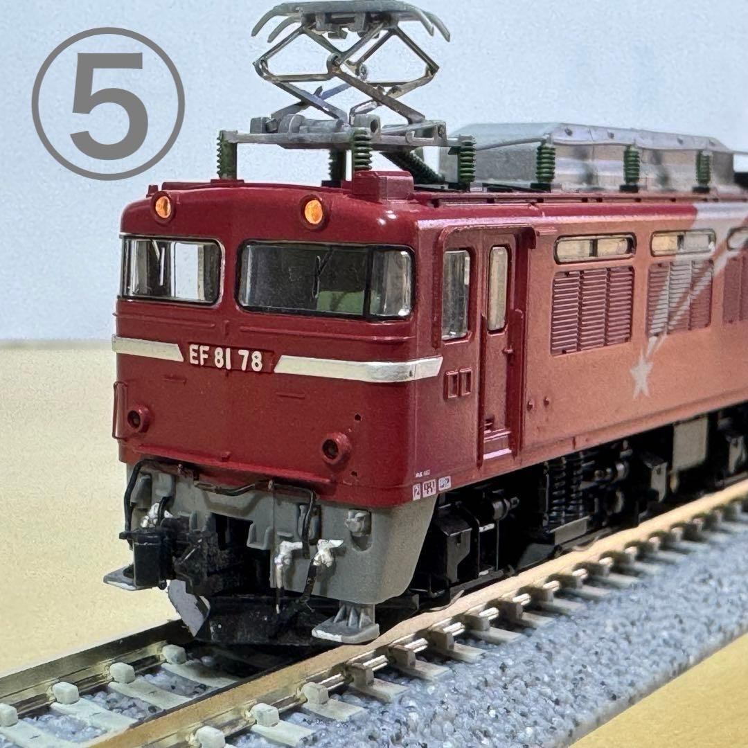 Nゲージ EF81電気機関車 5両セット ジャンク扱い