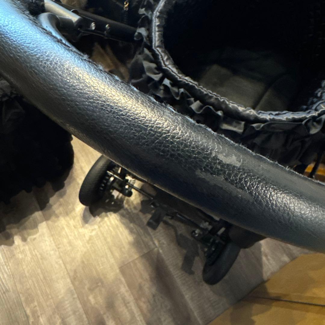 エアバギー　DOME3レギュラー　フリル付き　アースブラック　ペットカート