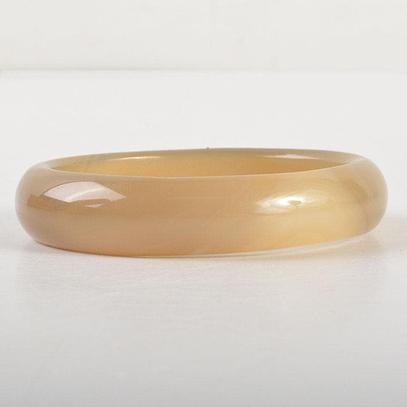 中国　玉石彫刻　黄翡翠　環　装飾品　時代箱付　C　6802