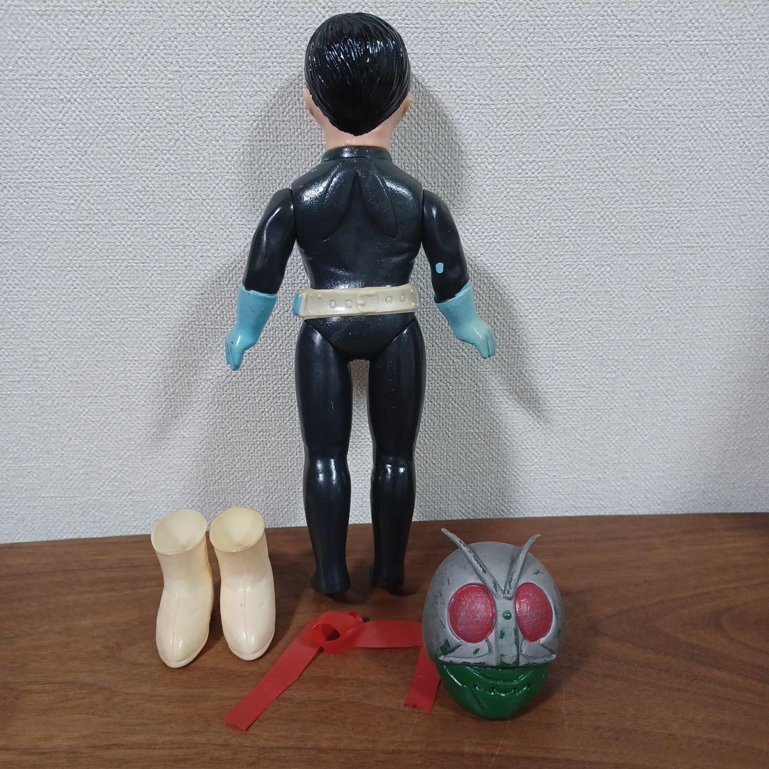 無版権　パチもの「仮面ライダー」風の面取れ希少ソフビフィギュア