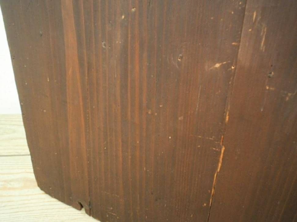 1076 アンティーク　ケンドン扉の収納棚　飾り棚　オープンラック　レトロ古家具