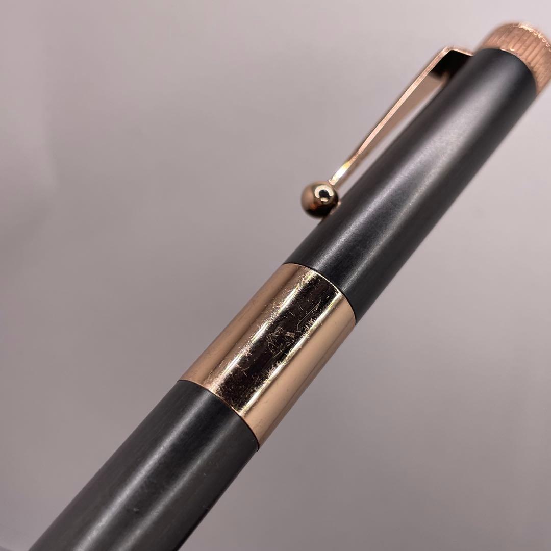 PE1249ロメオ ボールペン 細軸 ガンメタル×アプリコットゴールド