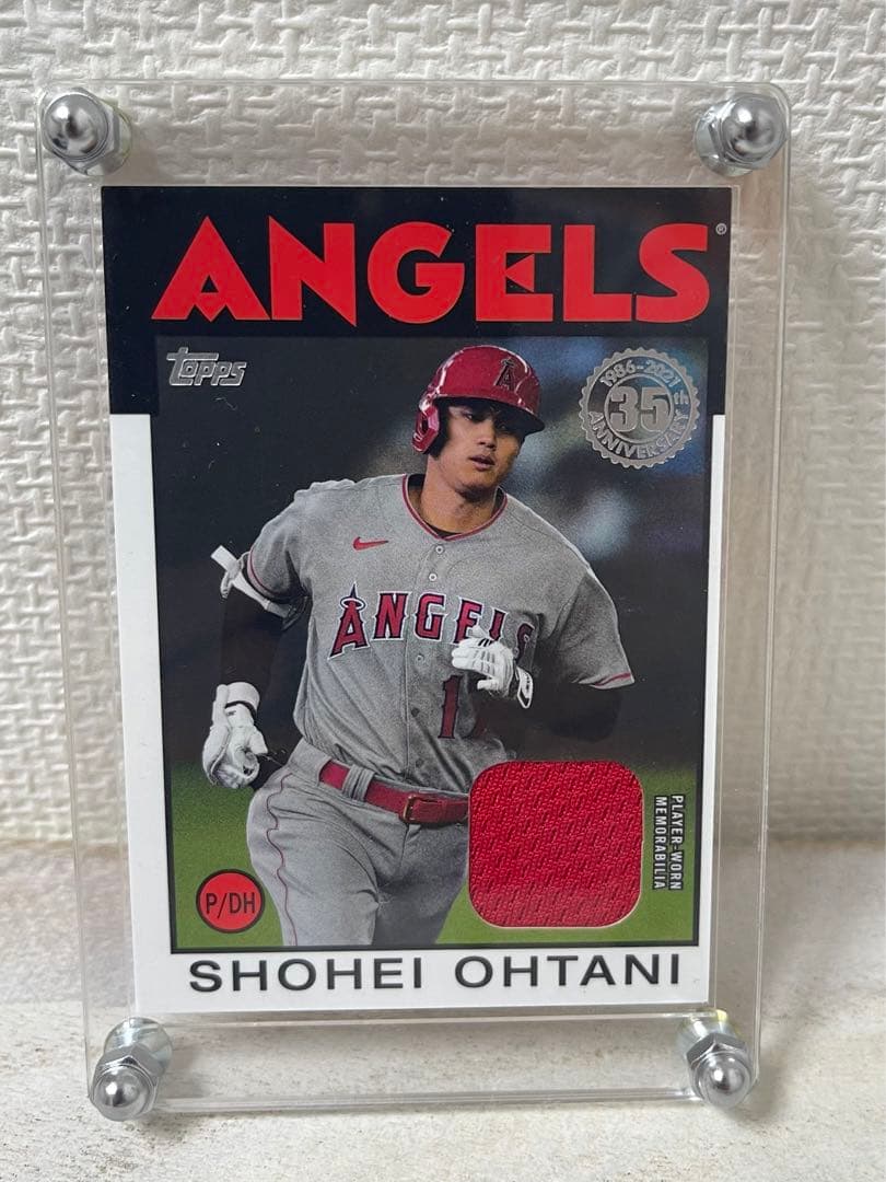 【希少】実使用　ジャージ　大谷翔平　MVP年　2021 topps カード