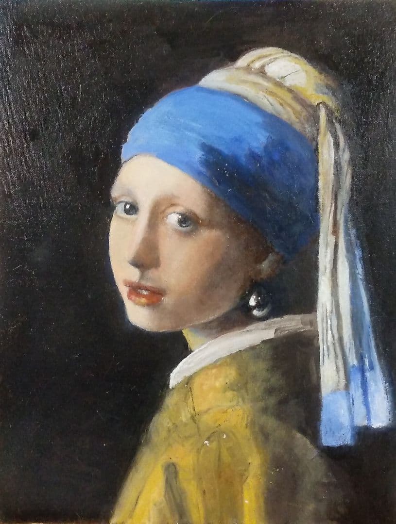 フェルメール「真珠の耳飾りの少女」油彩肉筆複製画