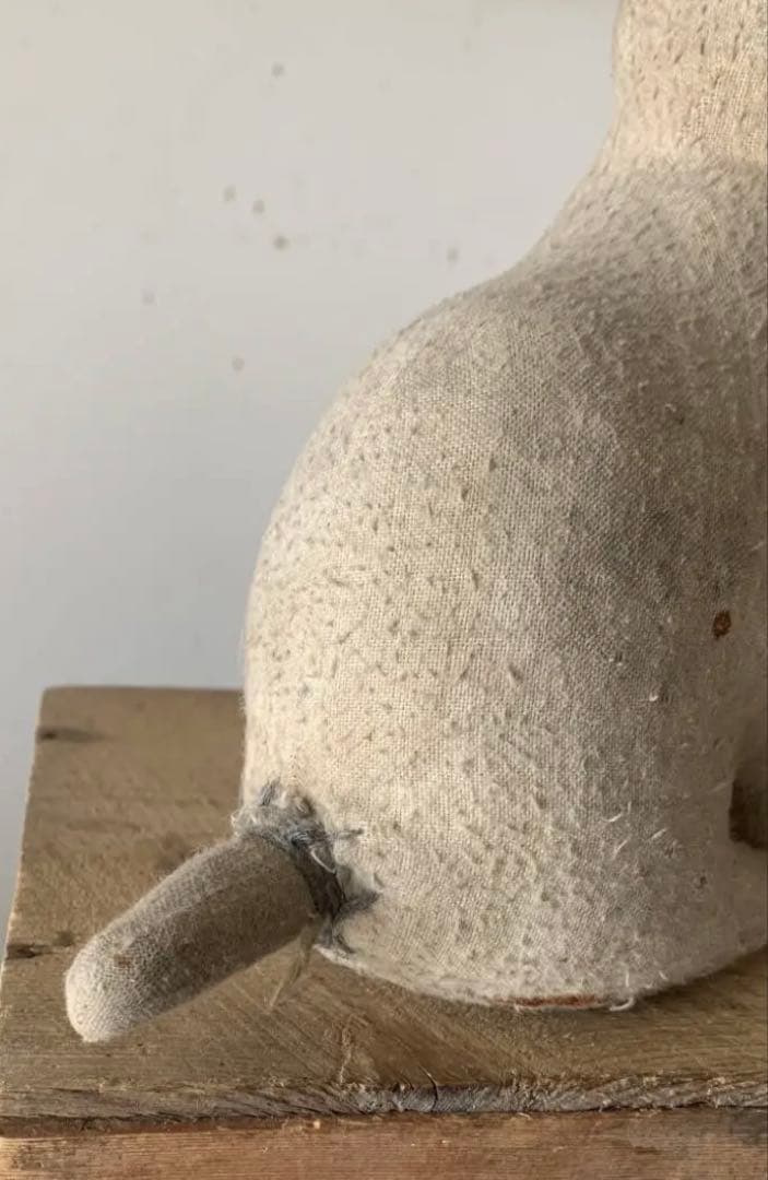 フランス 1900-20s 犬 ぬいぐるみ 木毛 グラスアイ 骨董 アンティーク