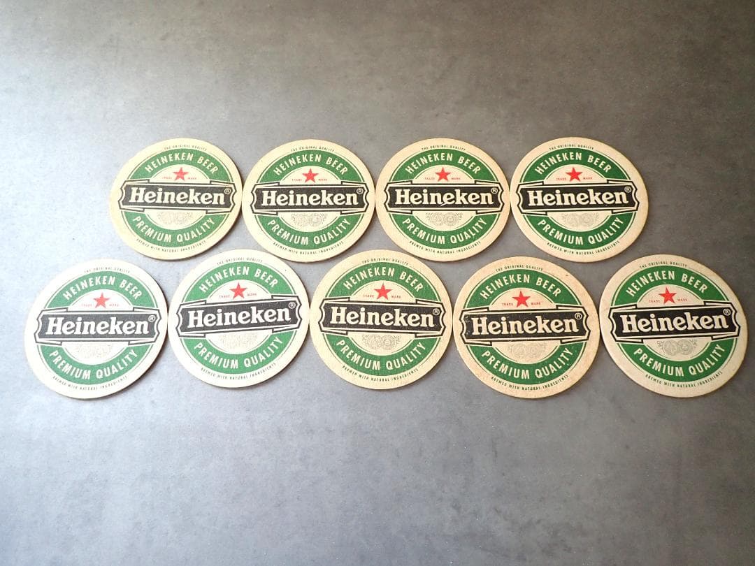 ☆珍品レア品☆Heineken ハイネケン ビンテージ大判トレイ&コースター