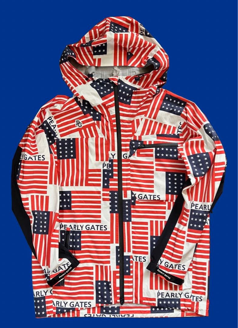 PEARLY GATES/パーリーゲイツ×komatsu撥水パーカ5(星条旗柄)