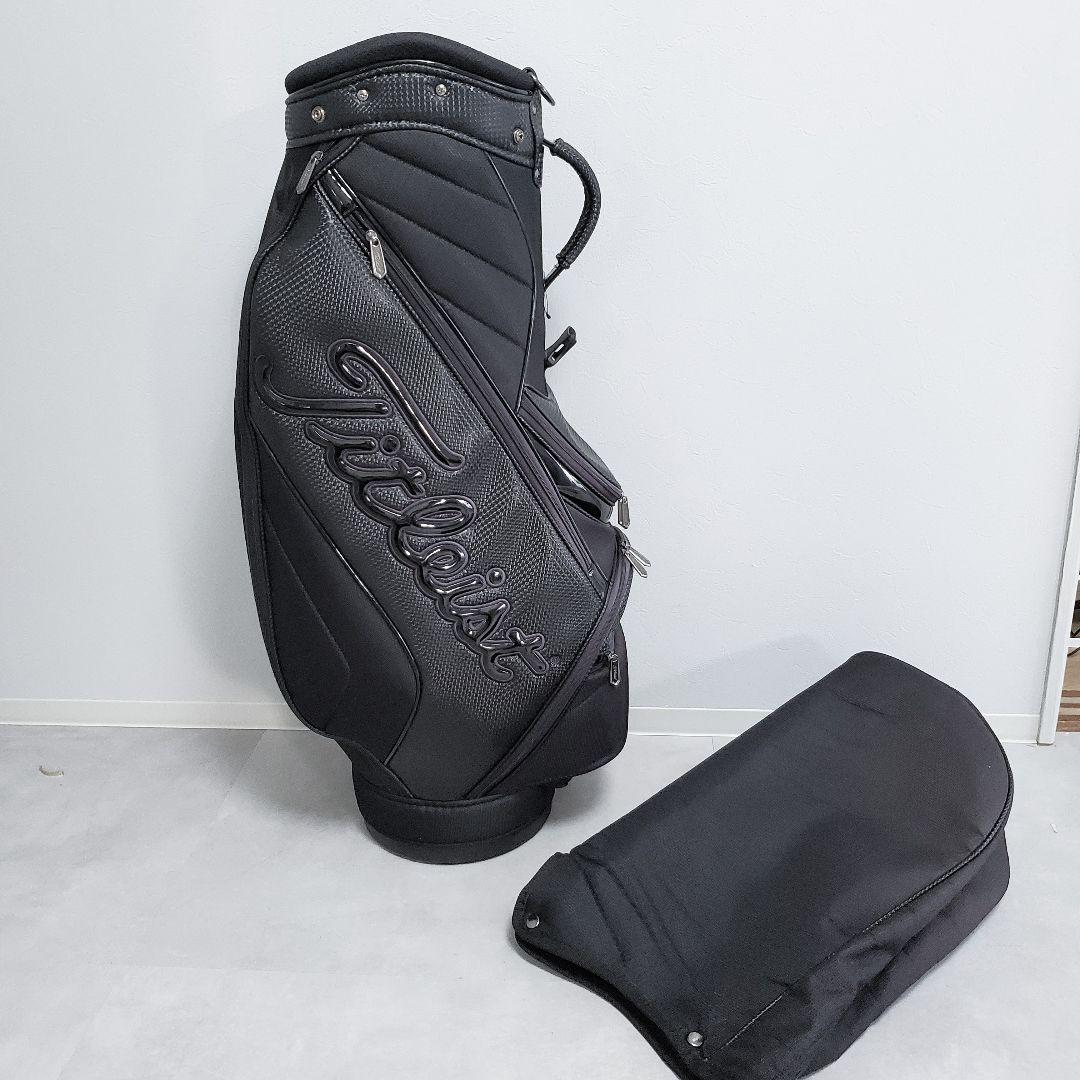 美品訳あり格安✨️タイトリスト　キャディバッグ　オールブラック