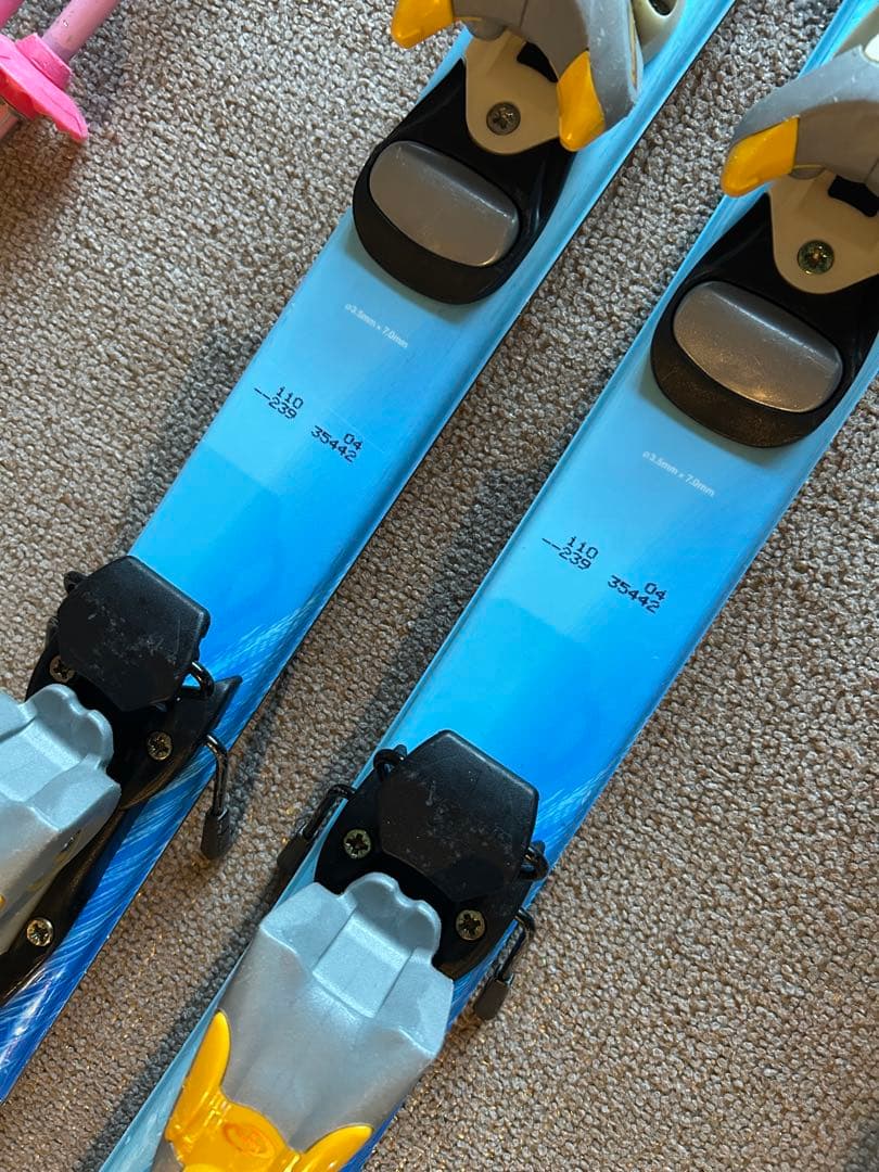 ３点セットスキーセット ブーツ20cm、板110cm、ストック91cm