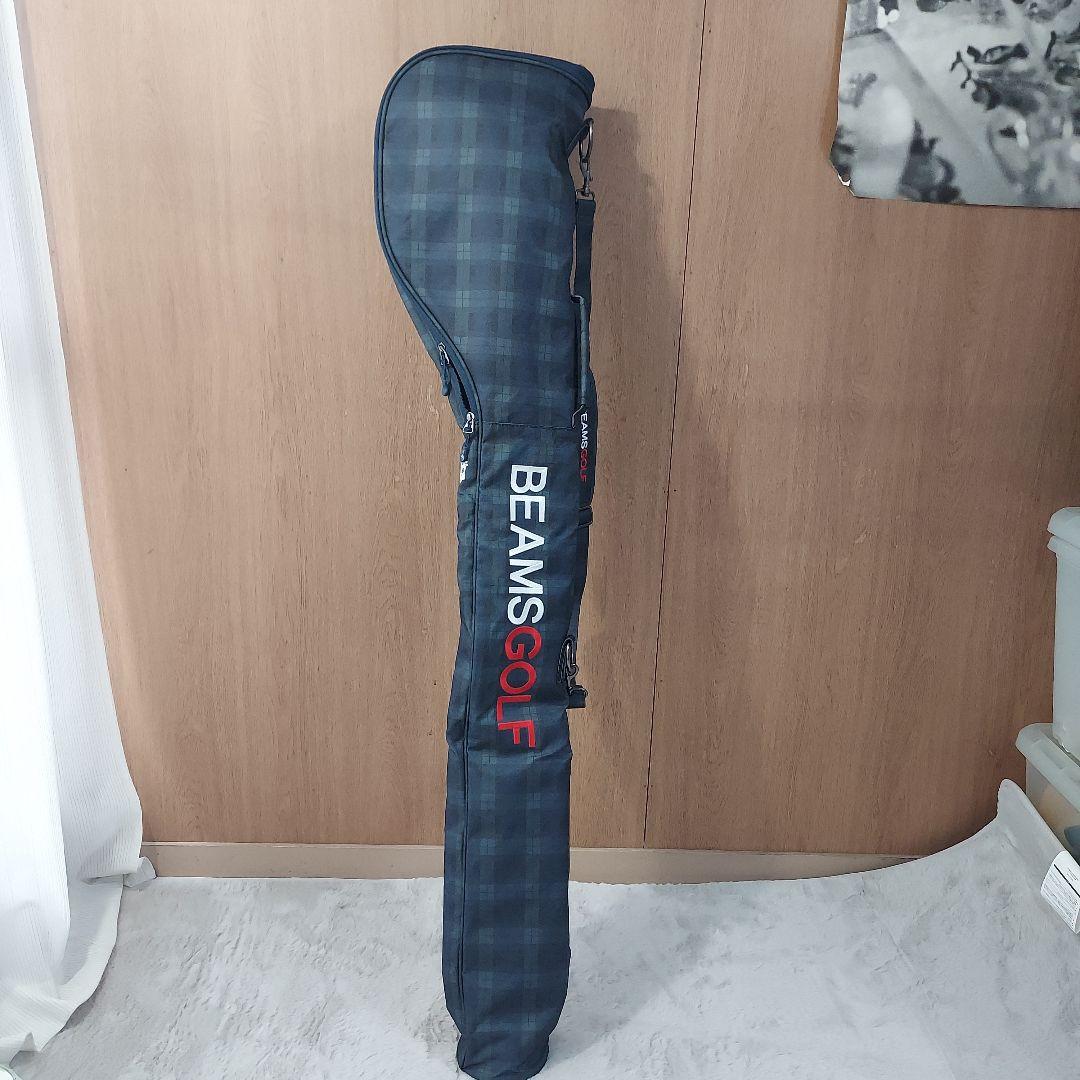 極美品〈BEAMS GOLF〉クラブケース ネイビー チェック柄