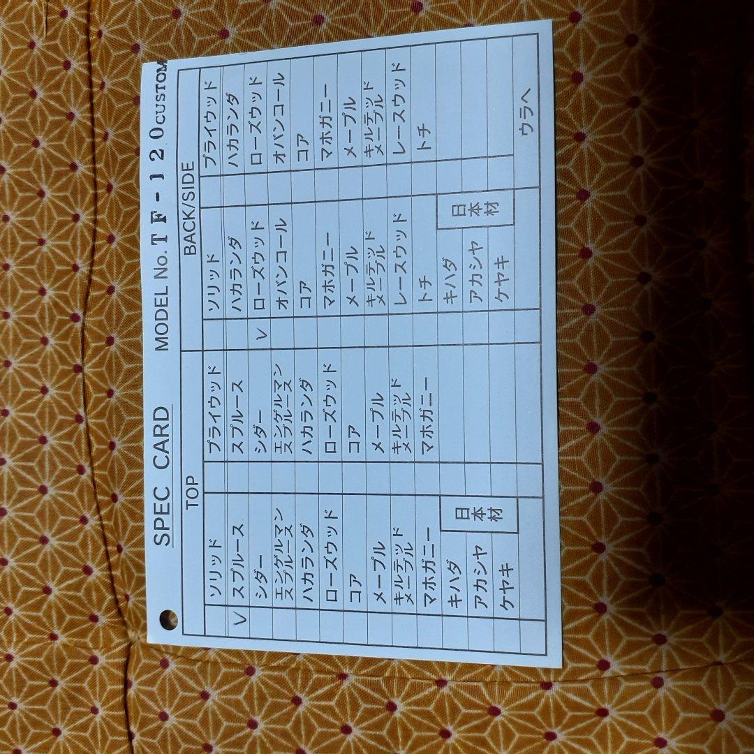 K.YAIRI TF-120 CUSTOM　アコースティックギター