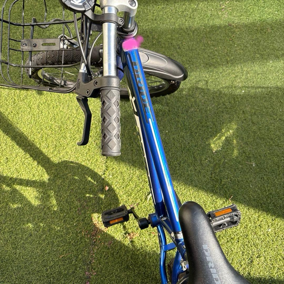 PRIDE 子供用自転車 青 フロントバスケット付き　引き取り限定　22インチ