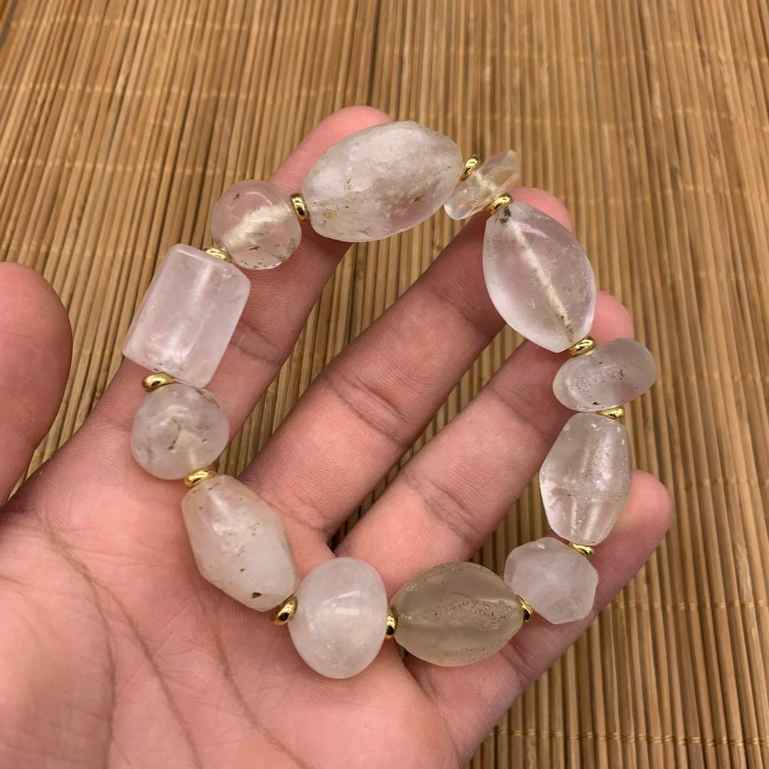 アンティークビーズ/水晶ブレスレット