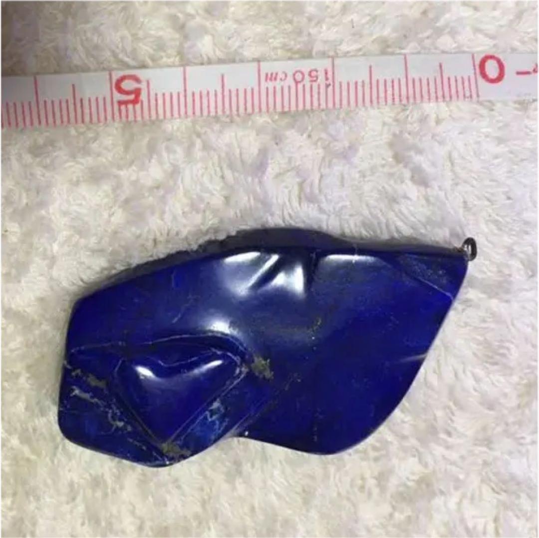 ラピスラズリとアクアマリン　ペンダント　濃紺　パイライト　天然石