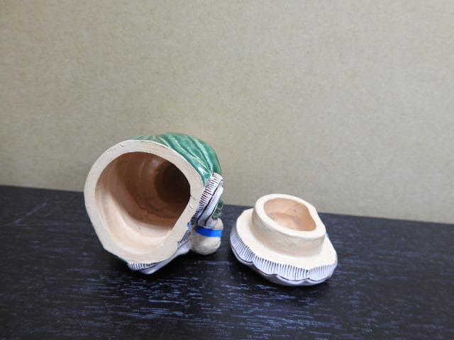 三浦竹泉　寿星香合　共箱　MA１５９