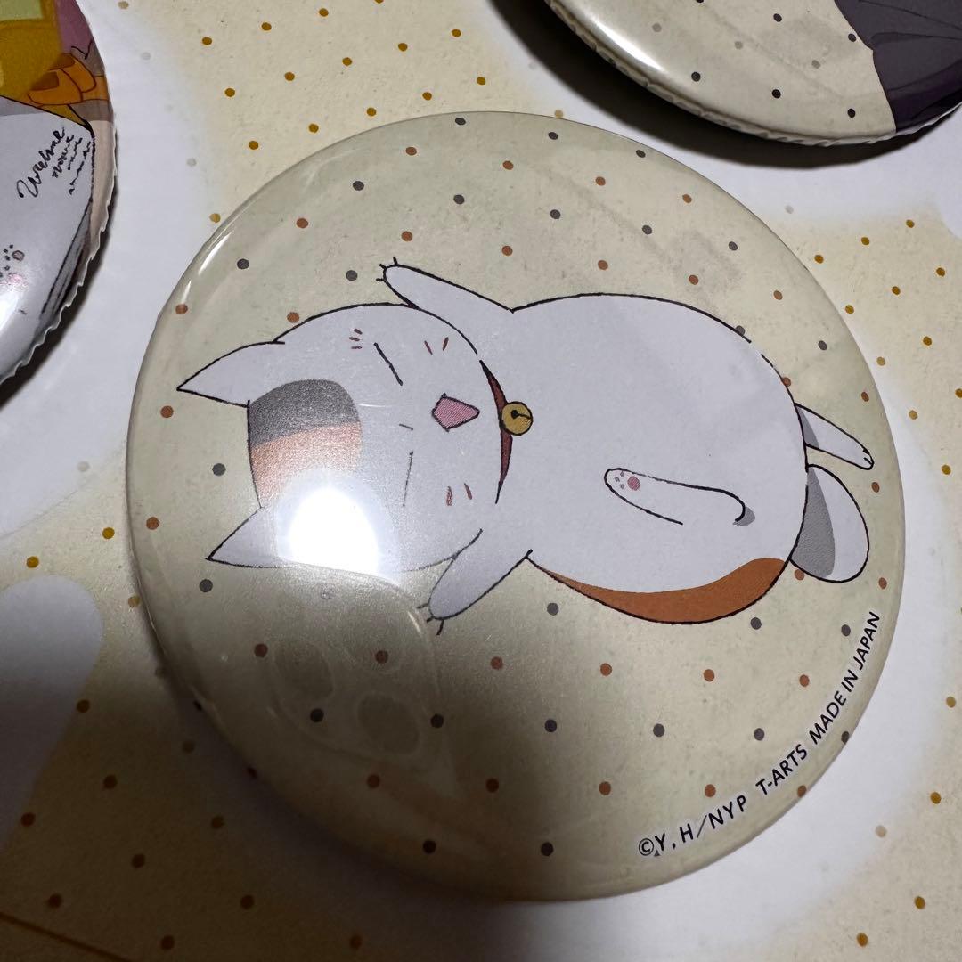 夏目友人帳　缶バッジ　夏目貴志　名取周一　ニャンコ先生　田沼要　誕生日