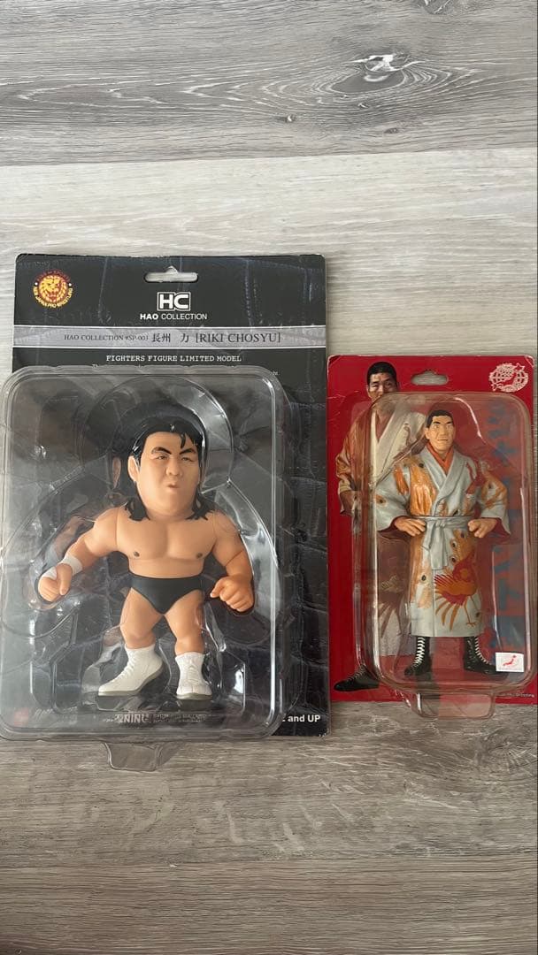 長州力とジャイアント馬場のフィギュア【美品】