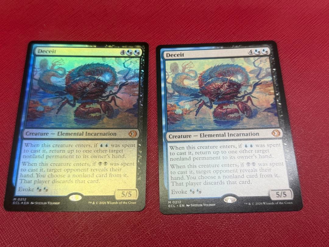 mtg 欺瞞 / Deceit 英語　foil 通常　2枚