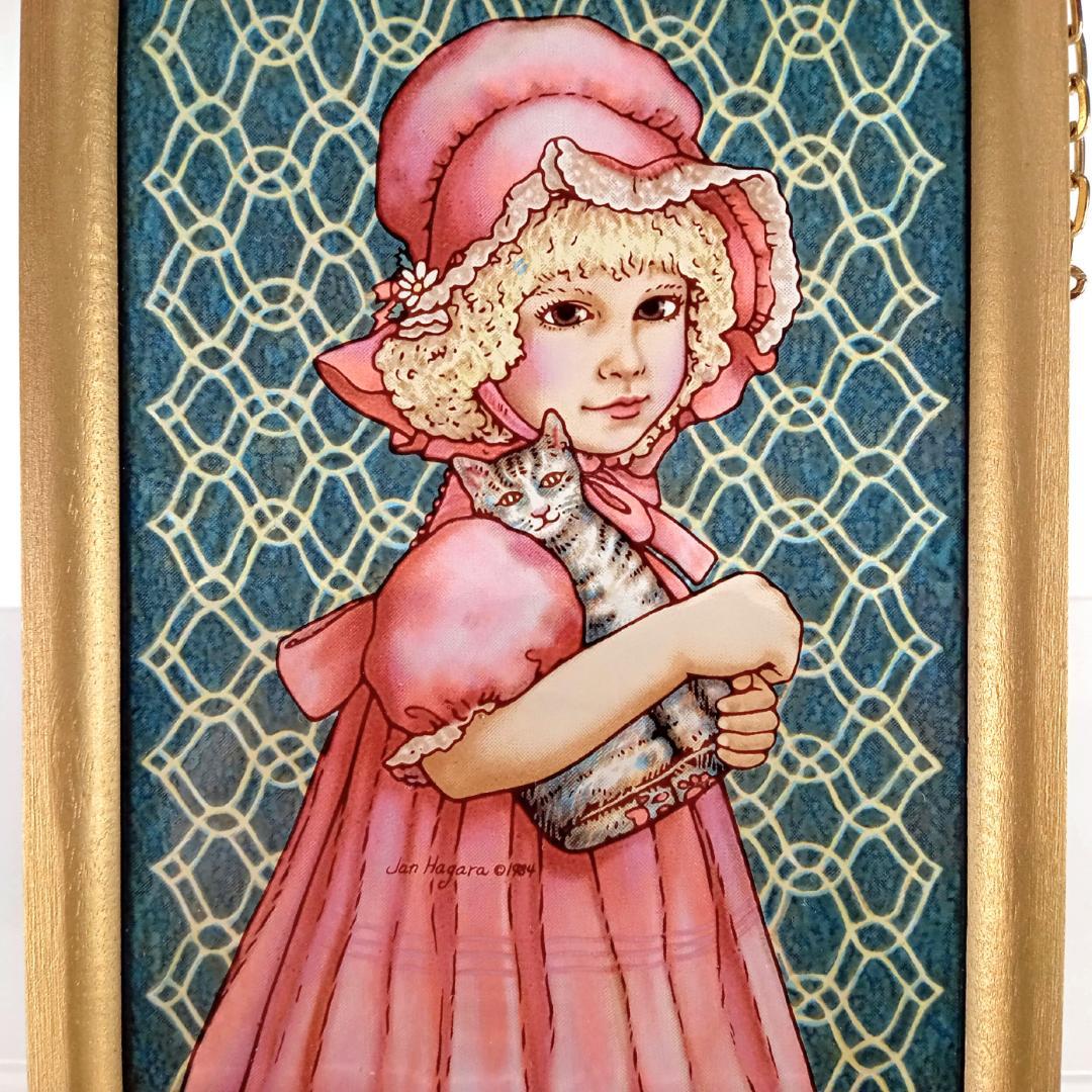 新品ジャン・ハガラ ステンドグラス 少女とお人形 ローレル グラスマスターズ社