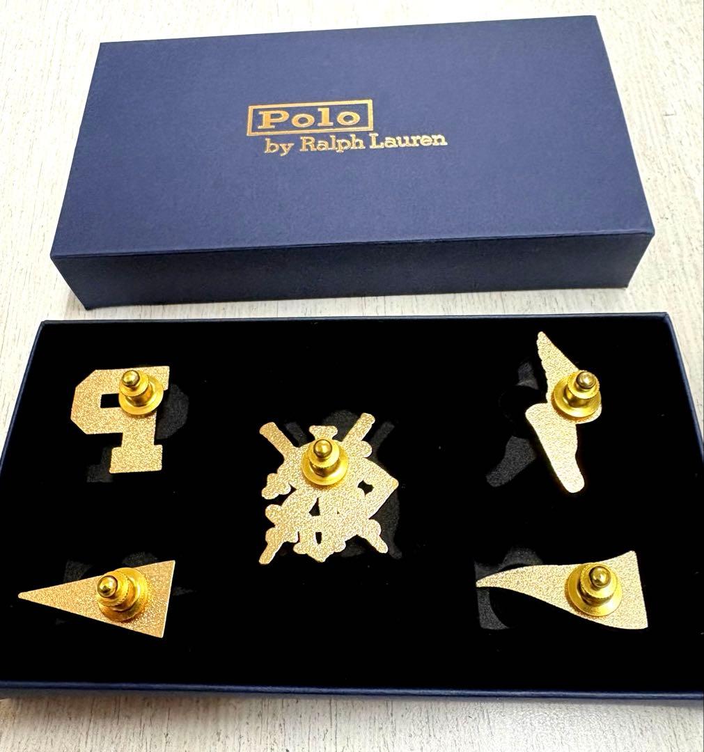 POLO RALPH LAUREN 3点セット　ピンバッジセット＋扇子+風呂敷