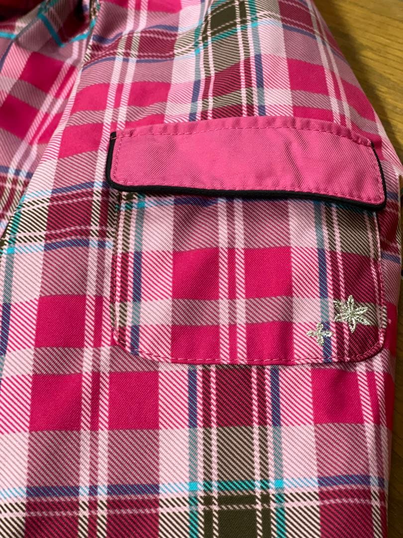 DESCENTE 11号 ピンク チェック スキーウェア