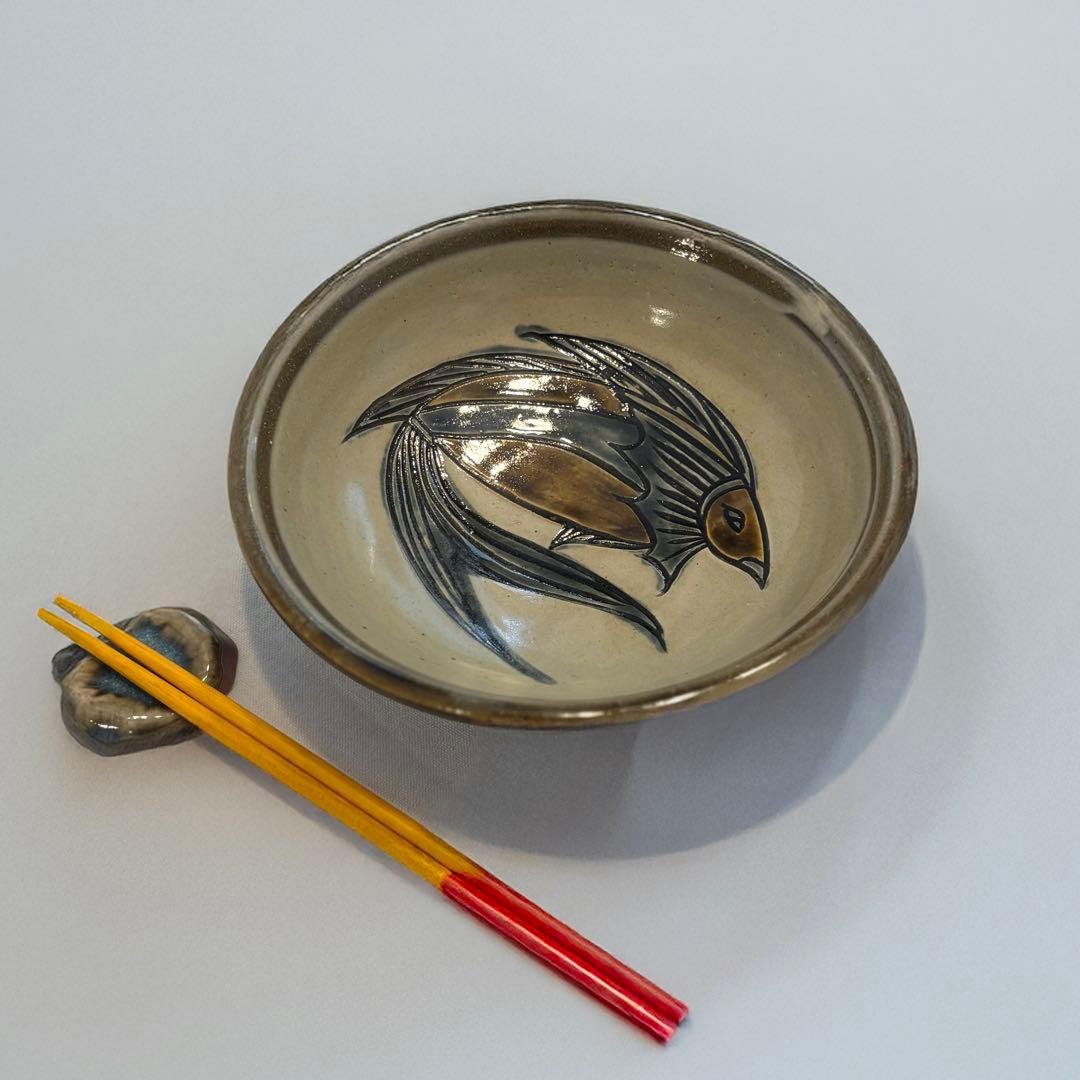 工芸品 Antique Tsuboya-yaki Fish Plate Okinawa