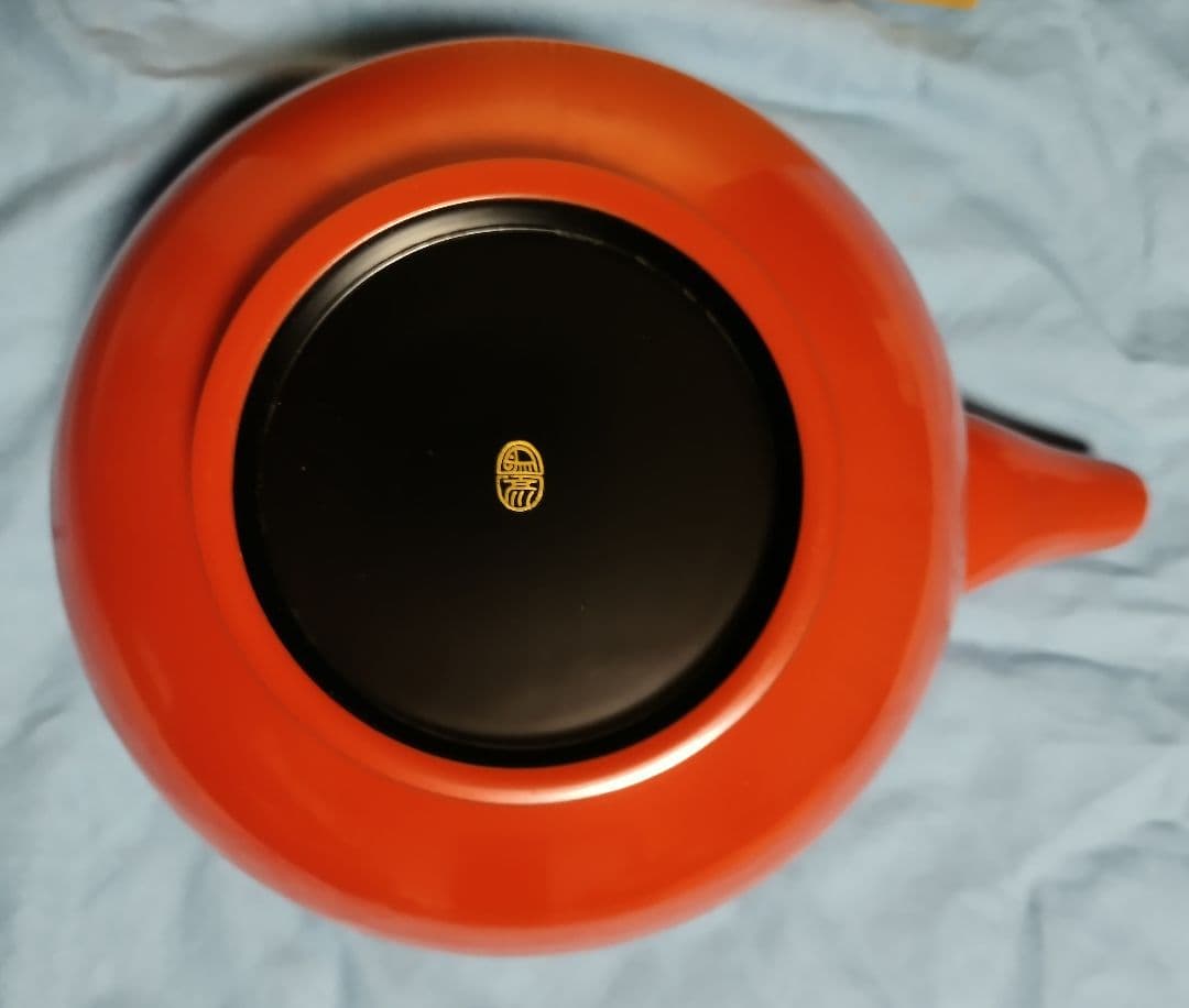 京都　平安象彦　5寸片口　洗朱