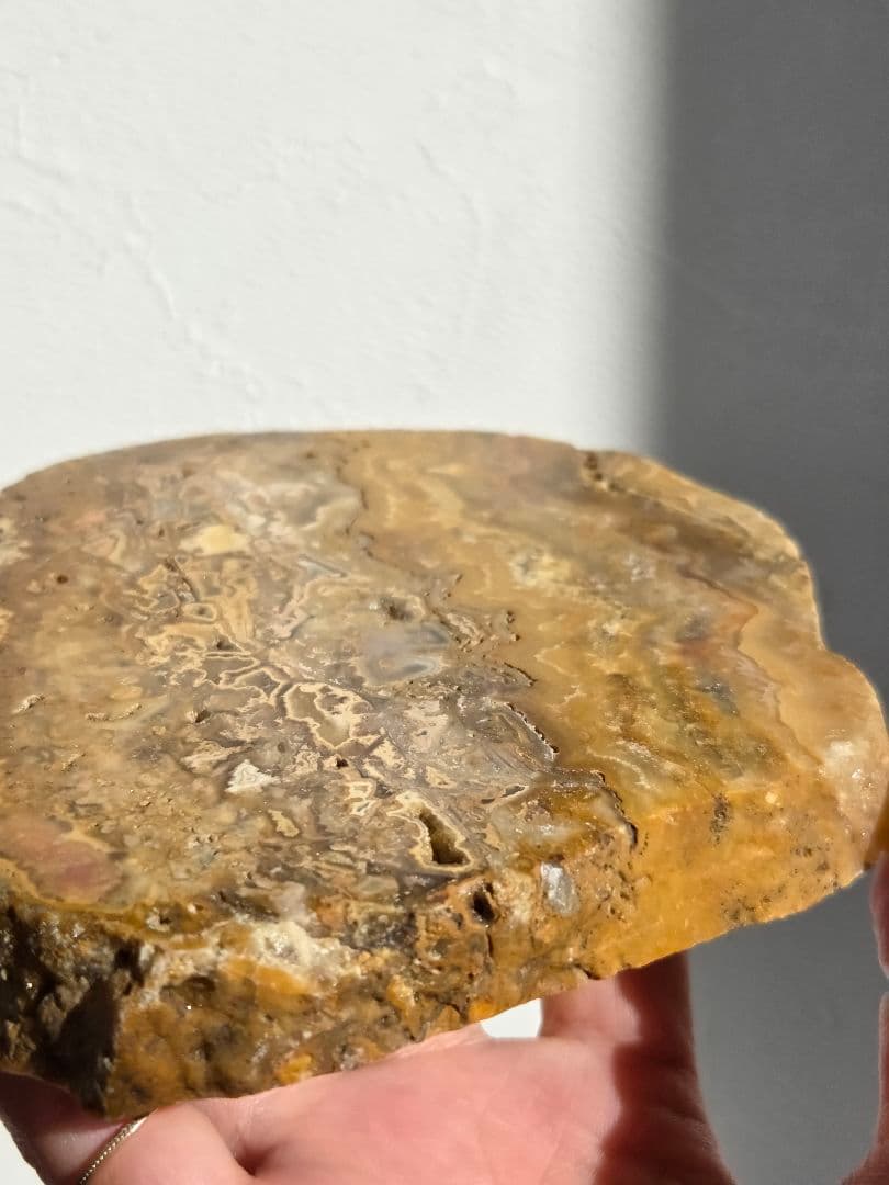 イエロークレイジーレースアゲートスラブ