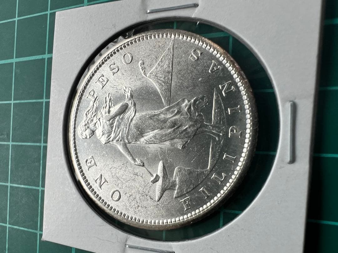 外国銀貨　フィリピン　1P銀貨　1907年