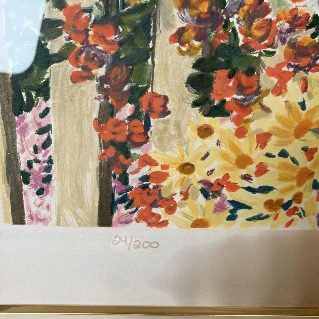 John Powell ジョンポーウェル 庭園の花 アートポスター 額付き