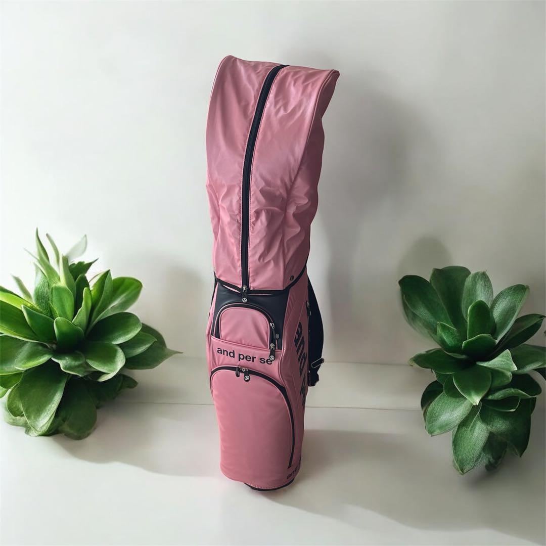 and per se アンパスィ ゴルフ キャディバッグ９型【ピンク】超美品！
