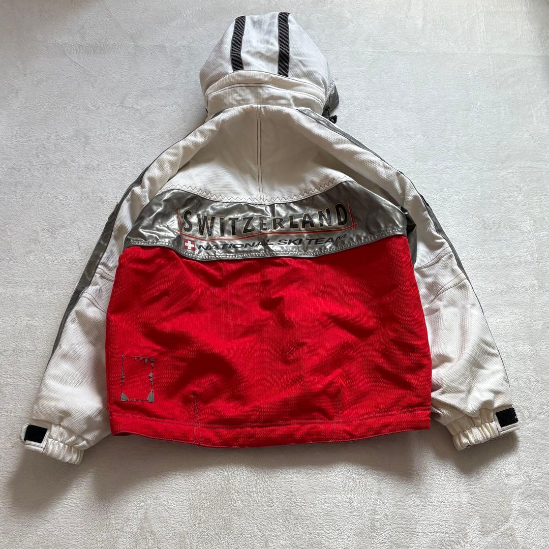 DESCENTE デサント スキーウェア 上下セット M スイス代表モデル 赤白