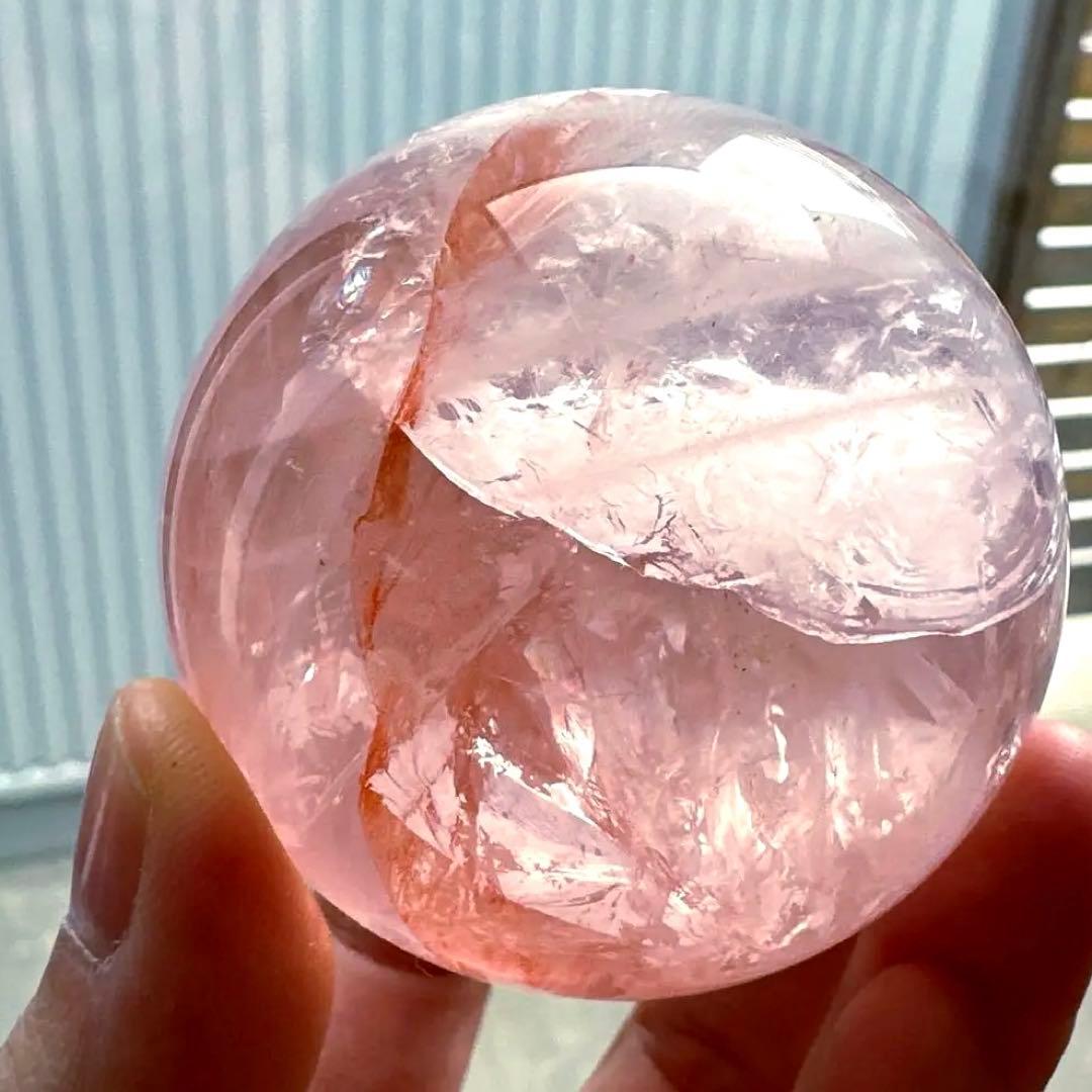 ファイアークォーツ　ジェミー ローズクォーツ　大玉　スターフラッシュ　5.6