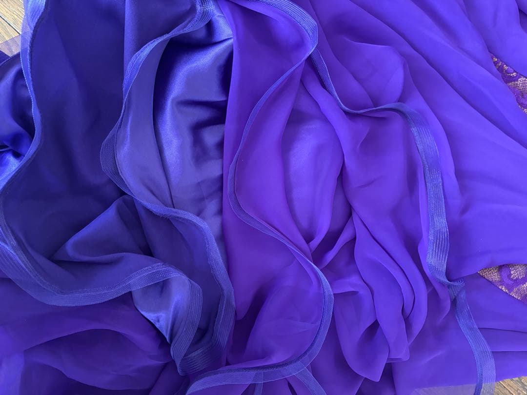 社交ダンスドレス★パーティードレス★デモドレス★パープル★社交ダンスウエアー