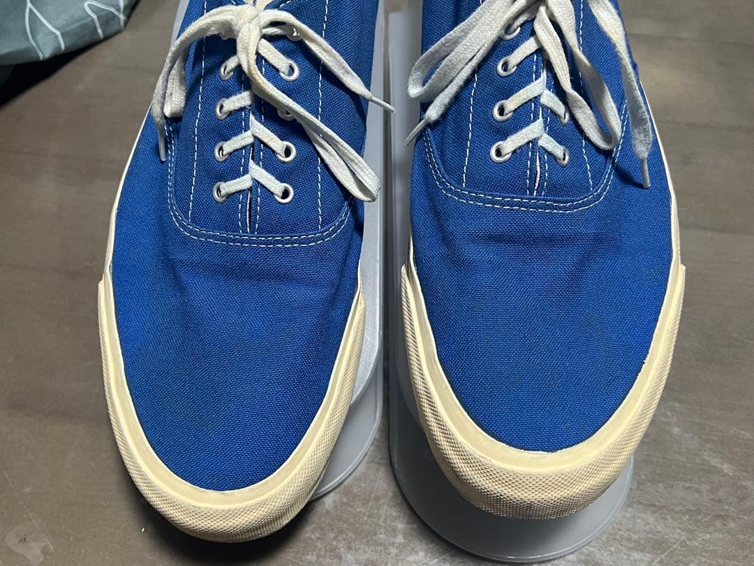 BEAMS 青 キャンバス スニーカー