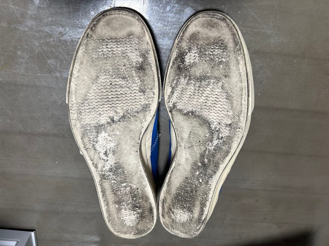 BEAMS 青 キャンバス スニーカー