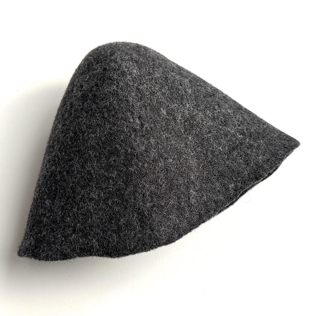 北欧直輸入　高級サウナハット ウールフェルト 目玉焼き グレー　ハンドメイド