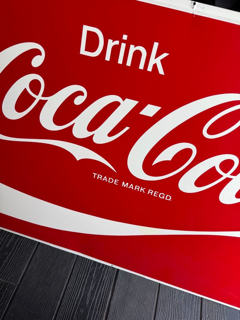 コカコーラ　特大看板ヴィンテージ　レトロ　ディスプレイ140cm×80cm 送込