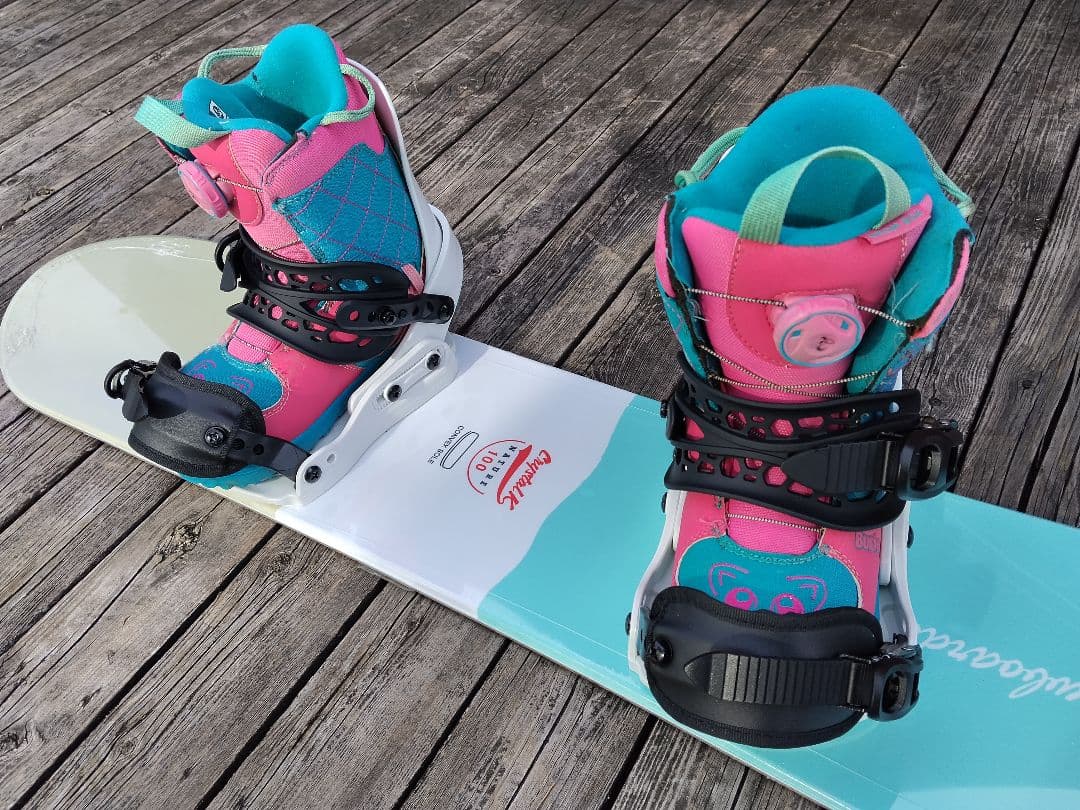 子供用 スノーボード3点セット nature 100 ビン バートンブーツ 21