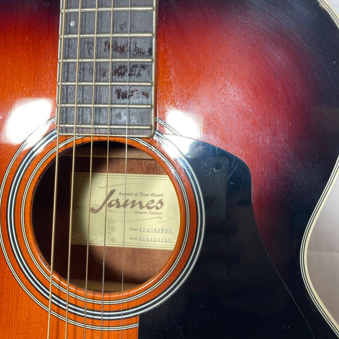 ジェームス フォークギター ギターストラップ付き