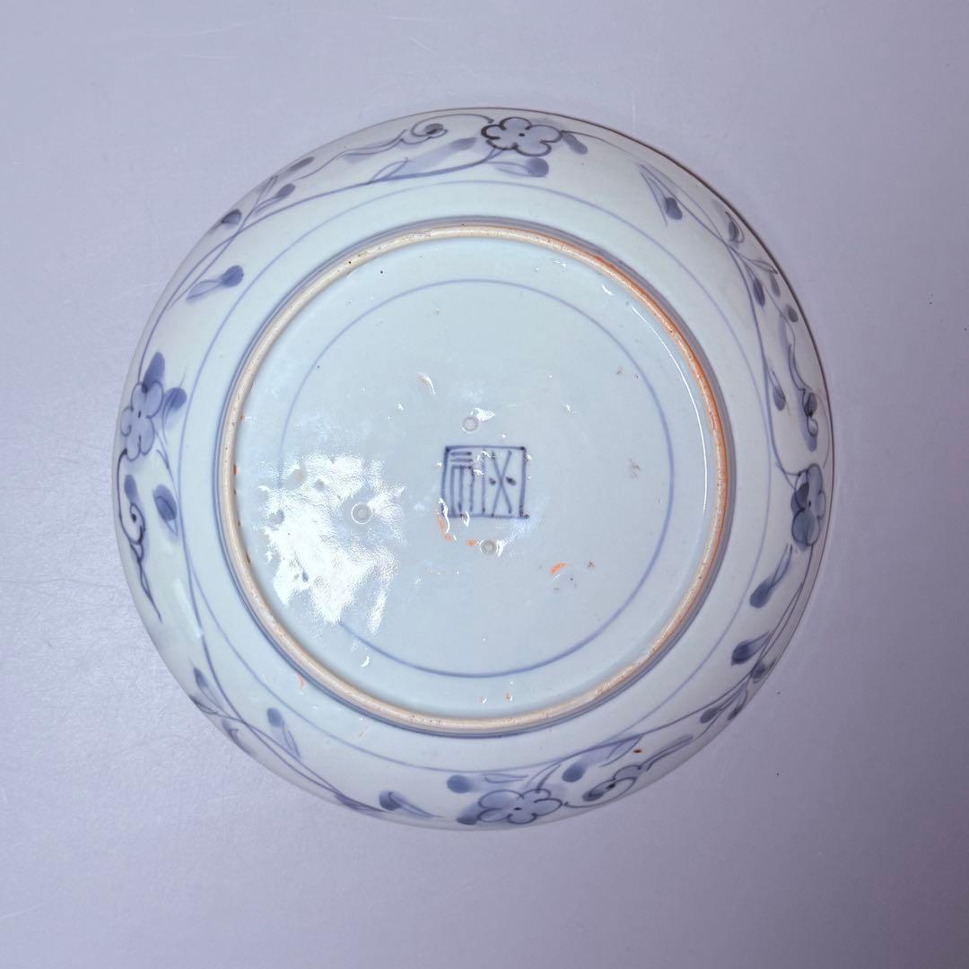 江戸時代中期～後期　藍柿右衛門　染付虎図七寸皿　名品！！ 古美術　博物館級