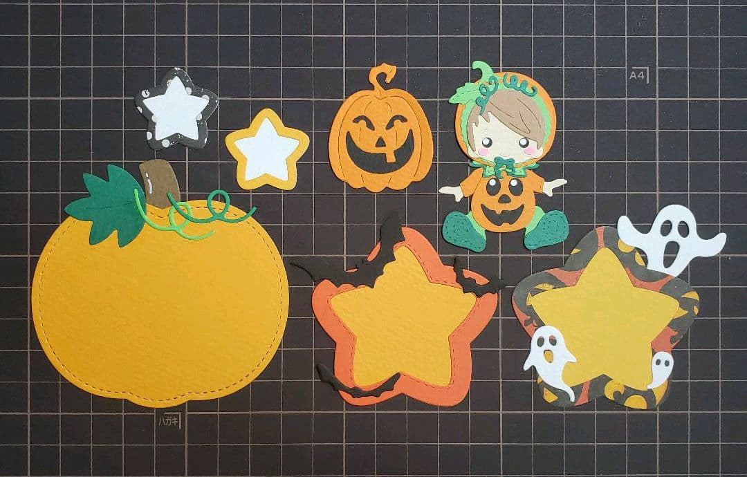 ハロウィン① コメントカード メッセージカード クラフトパンチ ダイカット